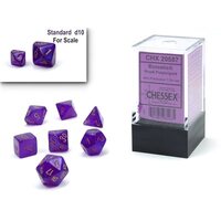 Royal Purple/Gold - Borealis - Mini Dice set