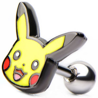 Pikachu Earrings Cartilage 18G 5/16”