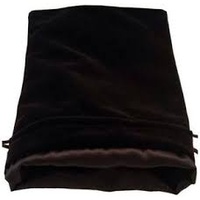 MDG Large Velvet Dice Bag with Black Satin Lining - Black